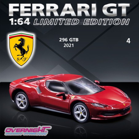 2021 Ferrari 296 Gtb rojo – Colección Ferrari 1/64 numero 4
