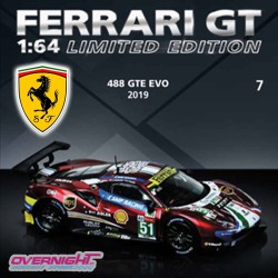 2019 Ferrari 488 GTE EVO Corsa – versión de carreras – Colección Ferrari 1/64 numero 7