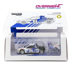 Tarmac Works Ford RS200 Lombard Rac Rally n2 Stig Blomqvist - Escala 1/64 Azul y blanco TC-T64P-001-86RAC02