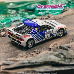 Tarmac Works Ford RS200 Lombard Rac Rally n2 Stig Blomqvist - Escala 1/64 Azul y blanco TC-T64P-001-86RAC02
