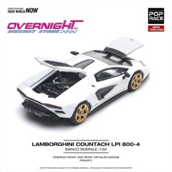 Pop Race Lamborghini Countach Lpi 800-4 Bianco Siderale - Escala 1/64 PR640117