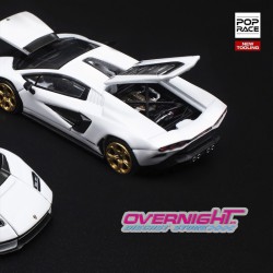 Pop Race Lamborghini Countach Lpi 800-4 Bianco Siderale - Escala 1/64 PR640117