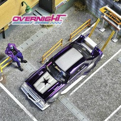 Pop Race Nissan Skyline C210 Kaido Racer (Bosozoku Style) lila cromado y plata – Escala 1/64 PR640107