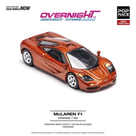 Pop Race Mclaren F1 naranja – Escala 1/64 PR640092