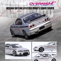 Inno64 Nissan GT-R (R33) Tuned By MineS plata – Escala 1/64 IN64-R33-MINES-S
