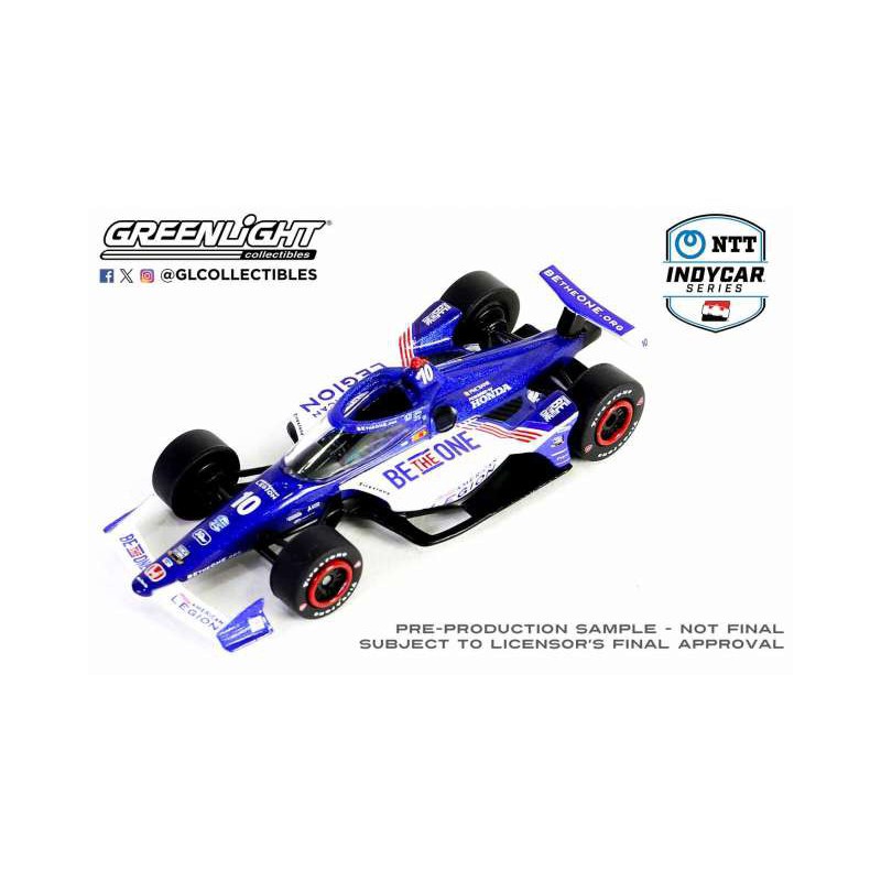 Greenlight 2023 n10 Alex Palou Champion / Chip Ganassi Racing, American Legion Ntt Indycar - Escala 1/64 - gl11587