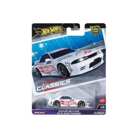 Hot Wheels Premium Nissan Skyline Gt-R R32 Pandem blanco - Escala 1/64 - HRV68