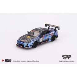 Mini GT 2023 Nissan Silvia S15 D-Max n70 D-Max Racing 2023 D1 Grand Prix - Escala 1/64 - MGT00855-BL