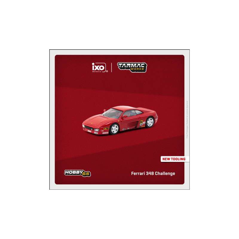 Tarmac Works Ferrari 348 Challenge Presentation rojo - Escala 1/64 - TC-T64-082-PRE