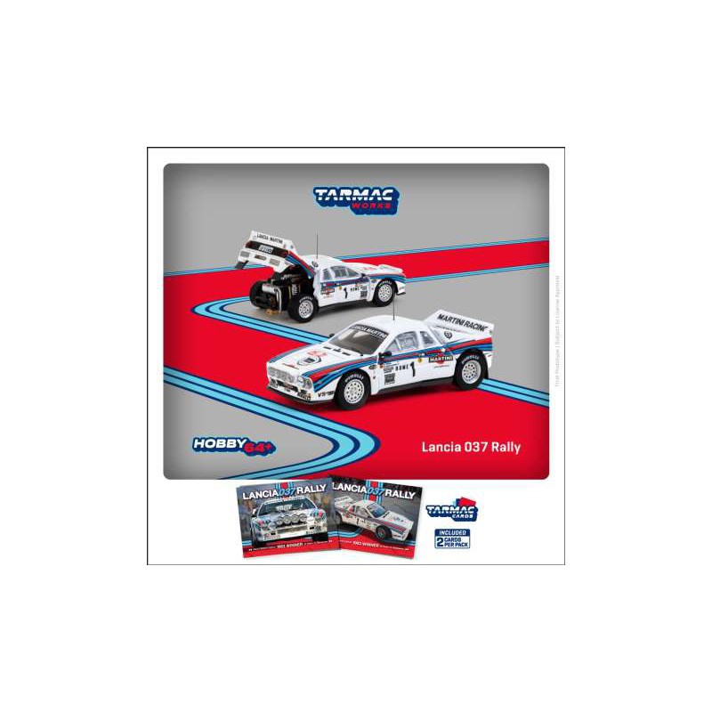 Tarmac Works Lancia 037 Rally n1 W.Rohrl Winner Monte Carlo 83 con Tarmac Cards - Escala 1/64