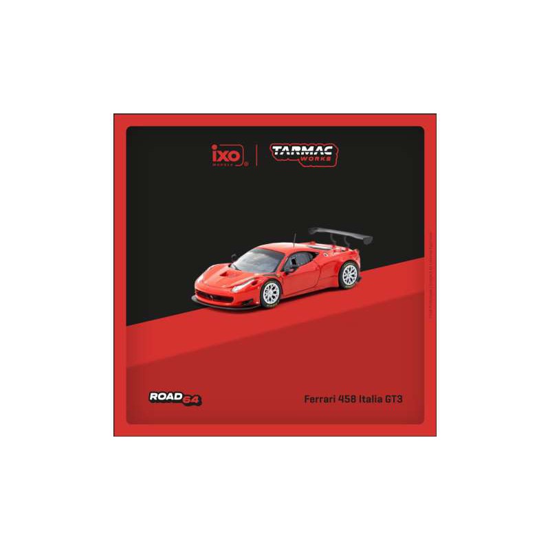 Tarmac Works Ferrari 458 Italia GT3 Rojo - Escala 1/64 - TC-T64R-074-RE