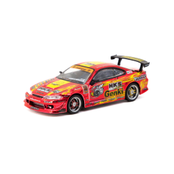 Tarmac Works Hks Hiper Silvia RS-2 rojo cromado – Exclusivo Tokyo Auto Salon - Escala 1/64 - TC-T64G-023-HKSRC