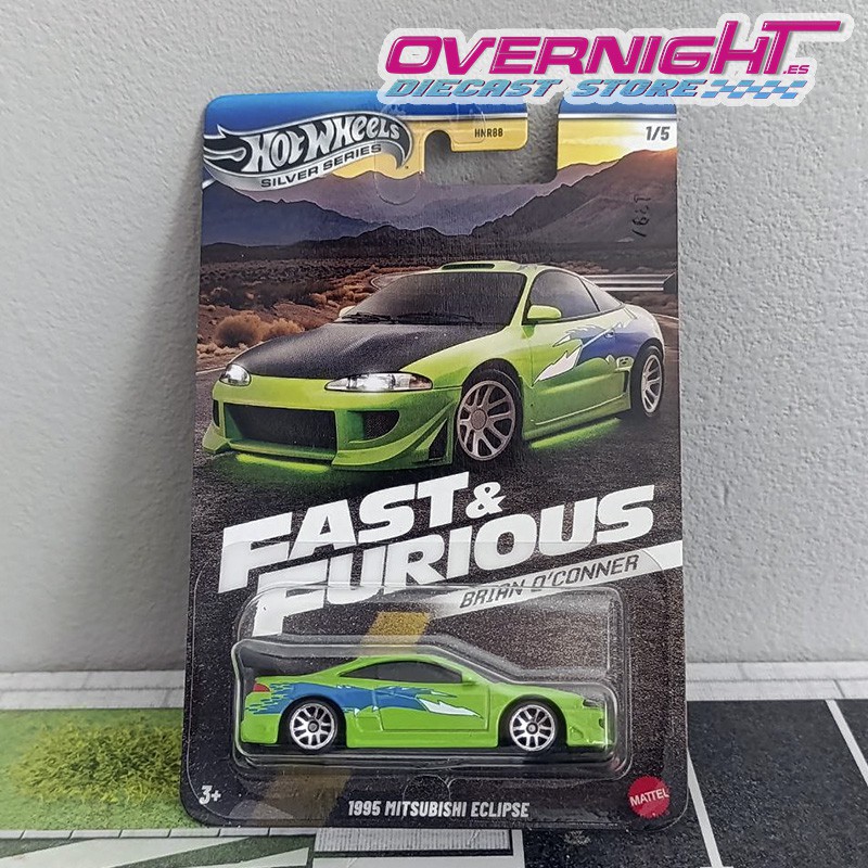 Hot Wheels Silver 1995 Mitsubishi Eclipse Furious O´Conner JBY29-LA10