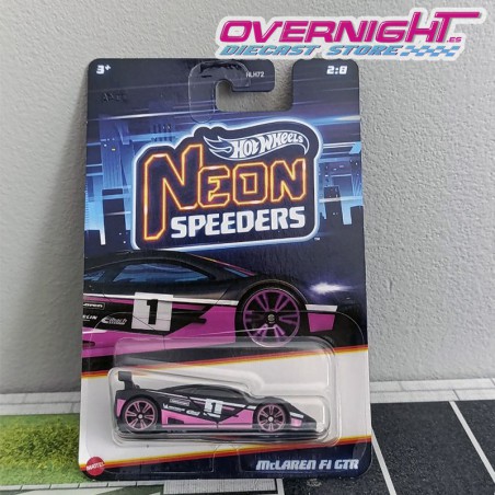 Hot Wheels Silver McLaren F1 GTR Neon Speeders HRW76-LA11