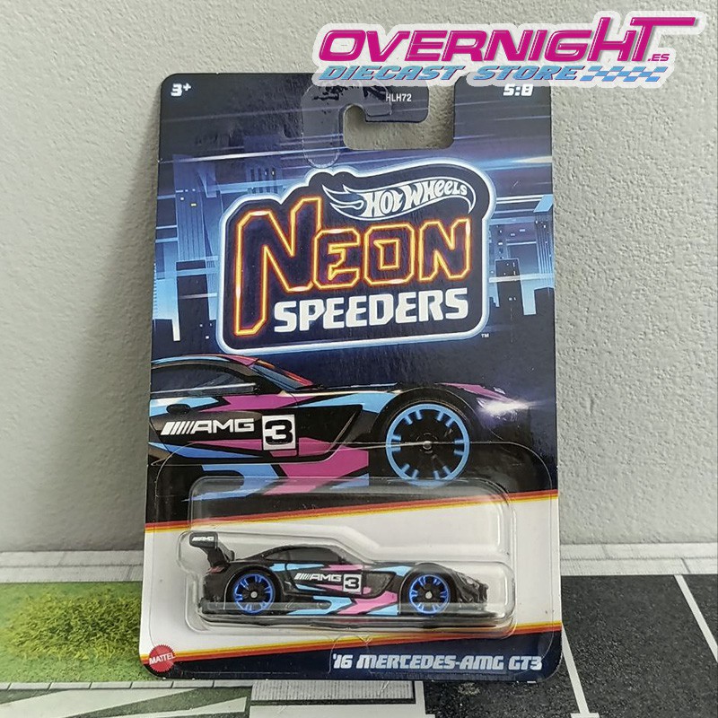 Hot Wheels Silver 16 Mercedes AMG GT3 Neon Speeders HRW79-LA11