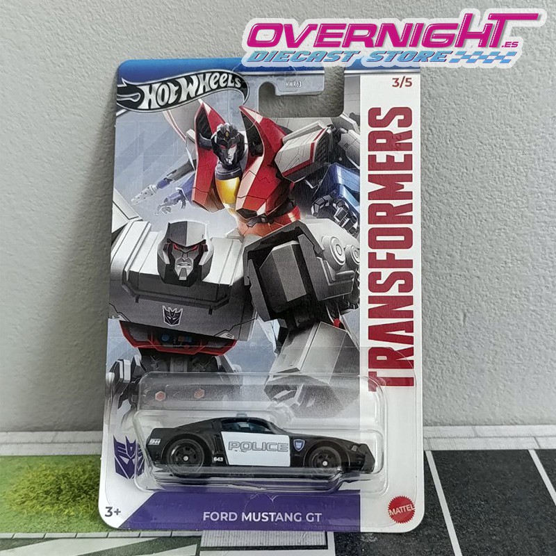 Hot Wheels Silver Ford Mustang GT Transformers HRV60-LA10
