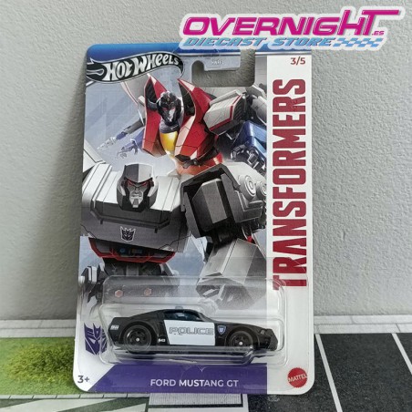 Hot Wheels Silver Ford Mustang GT Transformers HRV60-LA10