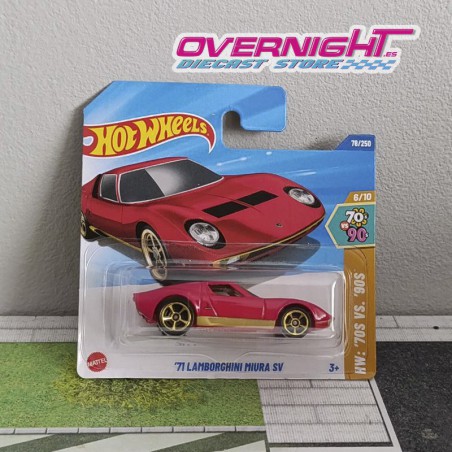 Hot Wheels 71 Lamborghini Miura SV – rojo  HYX22-N521