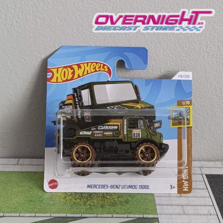 Hot Wheels Mercedes-Benz Unimog 1300L – verde HTB24-N521