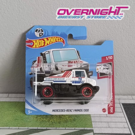 Hot Wheels Mercedes-Benz Unimog 1300L – blanco GTC54-M521