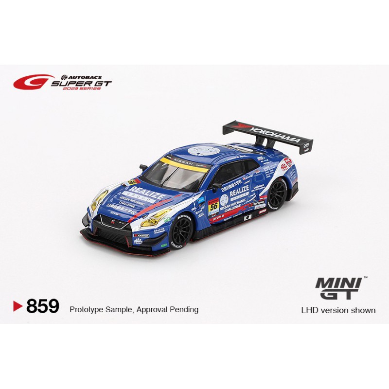 Mini GT 2023 Nissan Gt-R (R35) Nismo Gt3 n56 Realize Nissan GT-R Kondo Racing Super Gt Series - Escala 1/64 - MGT00859-BL