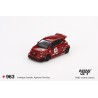 Mini GT Fiat Abarth 595 LB-Works x Abas rojo - Escala 1/64 MGT00963-L