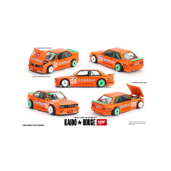 Mini GT Kaido House BMW M3 E30 Kaidohaus v1 1989 naranja - Escala 1/64 KHMG177