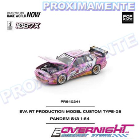 RESERVA Pop Race Pandem Silvia S13 Eva RT Production Model Custom Type-08 Escala 1/64 PR640241