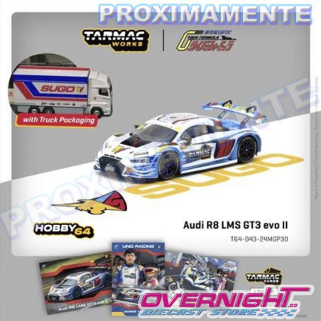 RESERVA Tarmac Works Audi R8 LMS GT3 evo II, James Yu Macau GT Cup Escala 1/64 TC-T64-043-24MGP30