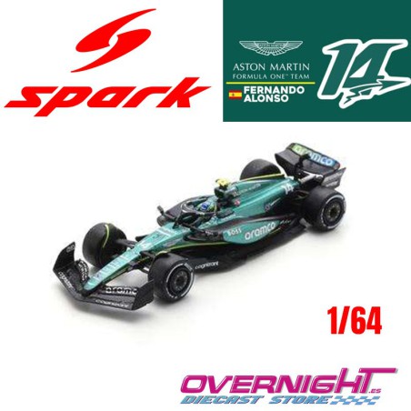Spark Aston Martin Aramco F1 Team AMR24 n14 Fernando Alonso 2024 – formula 1 Escala 1/64 spaY380