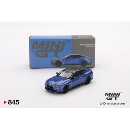 Mini GT BMW M4 (G82) Compettion Portimao Blue Escala 1/64 MGT00845lhd