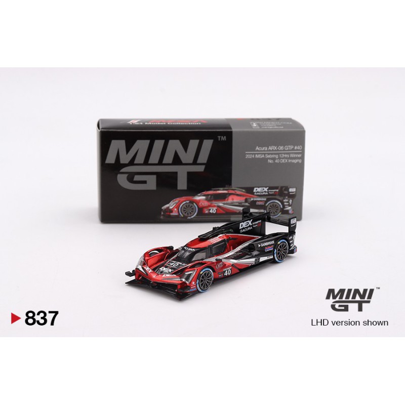 Mini GT Acura ARX-06 GPT n40 Wayne Taylor Racing Sebring 12hrs Winner 2024 Escala 1/64 MGT00837