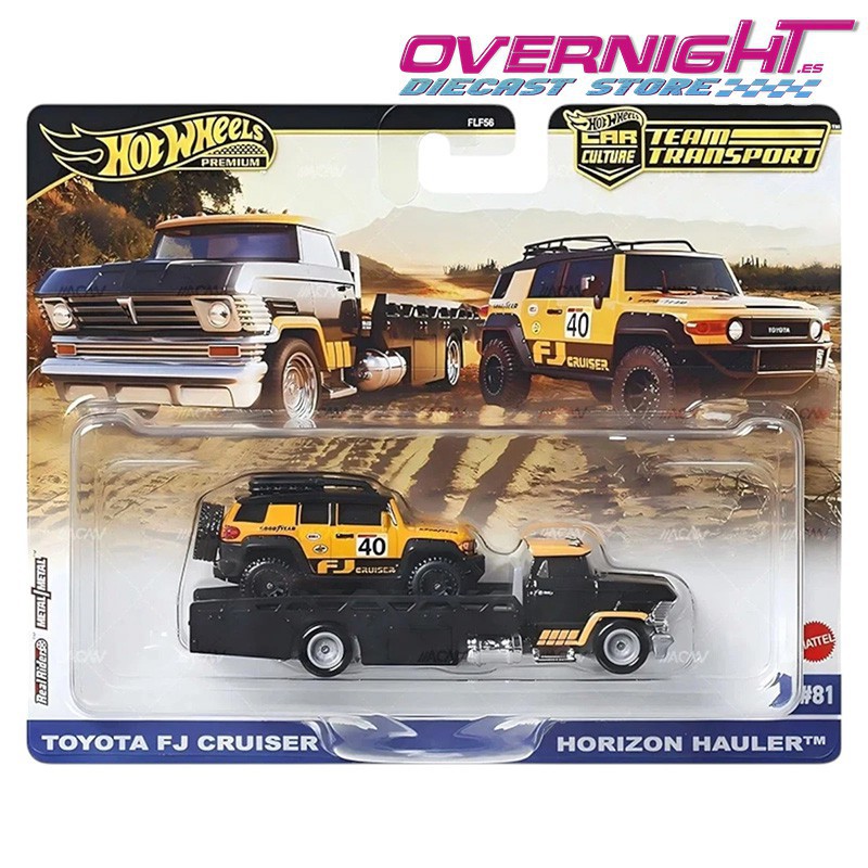 Hot Wheels Premium Team Transport Toyota FJ Land Cruiser y Horizon Hauler JBM33 2025