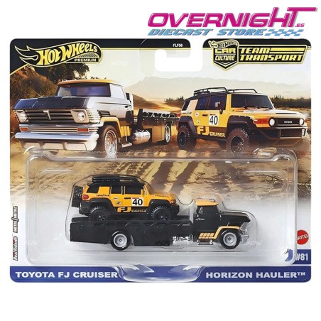 Hot Wheels Premium Team Transport Toyota FJ Land Cruiser y Horizon Hauler JBM33 2025