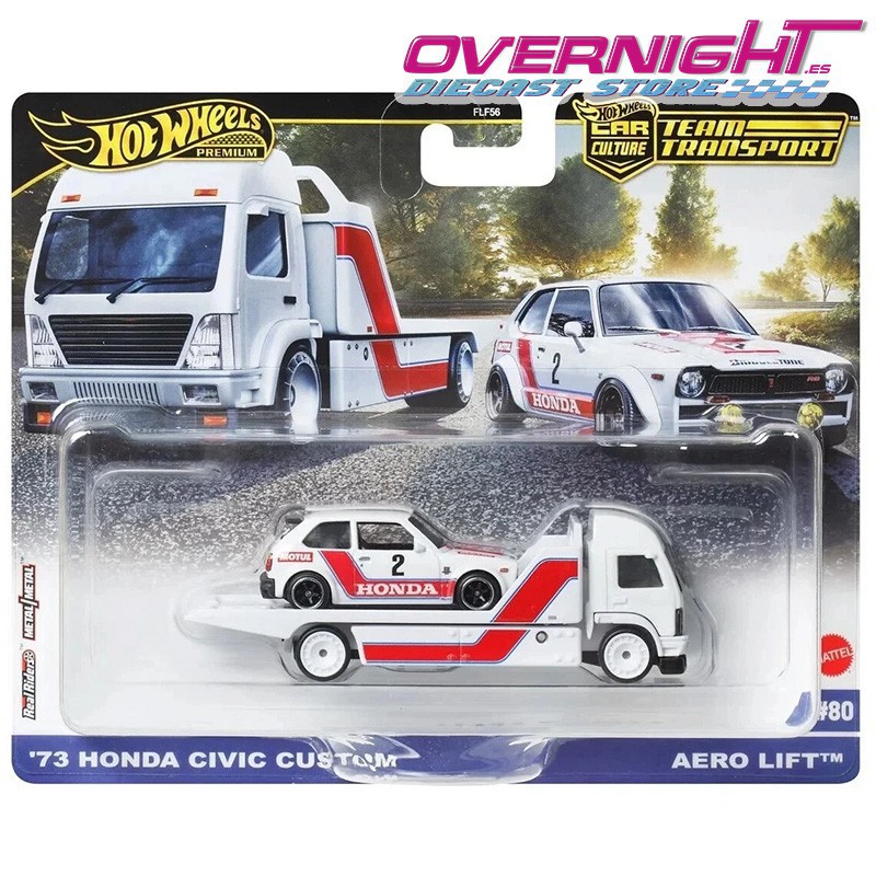 Hot Wheels Premium Team Transport 1973 Honda Civic Custom & Aero Lift Truck JBM36 2025