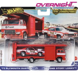 Hot Wheels Premium Team Transport 1973 Plymouth Duster y Second Story Lorry JBM38 2025