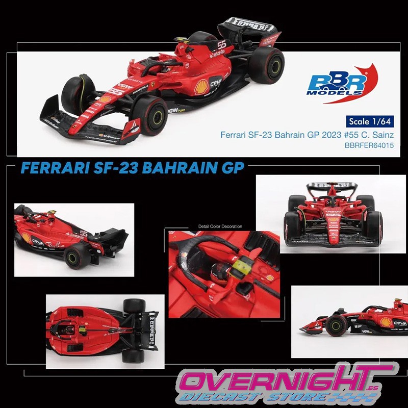BBR 2023 Ferrari Sf23 n55 C. Sainz Bahrain GP - Escala 1/64 BBRFER64015