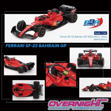 BBR 2023 Ferrari Sf23 n55 C. Sainz Bahrain GP - Escala 1/64 BBRFER64015