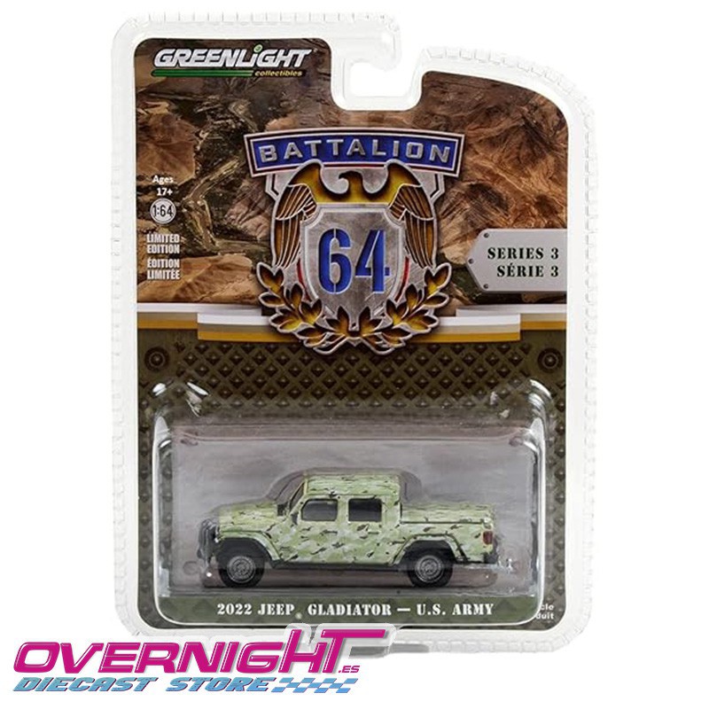 Greenlight 2022 Jeep Gladiator U.S. Army – Escala 1/64 GL61030