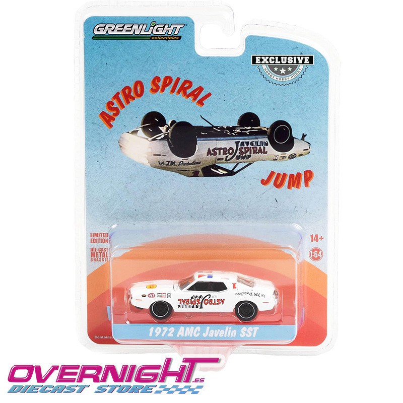 Greenlight 1972 AMC Javelin SST Astro Spiral Jump – Escala 1/64 GL30329