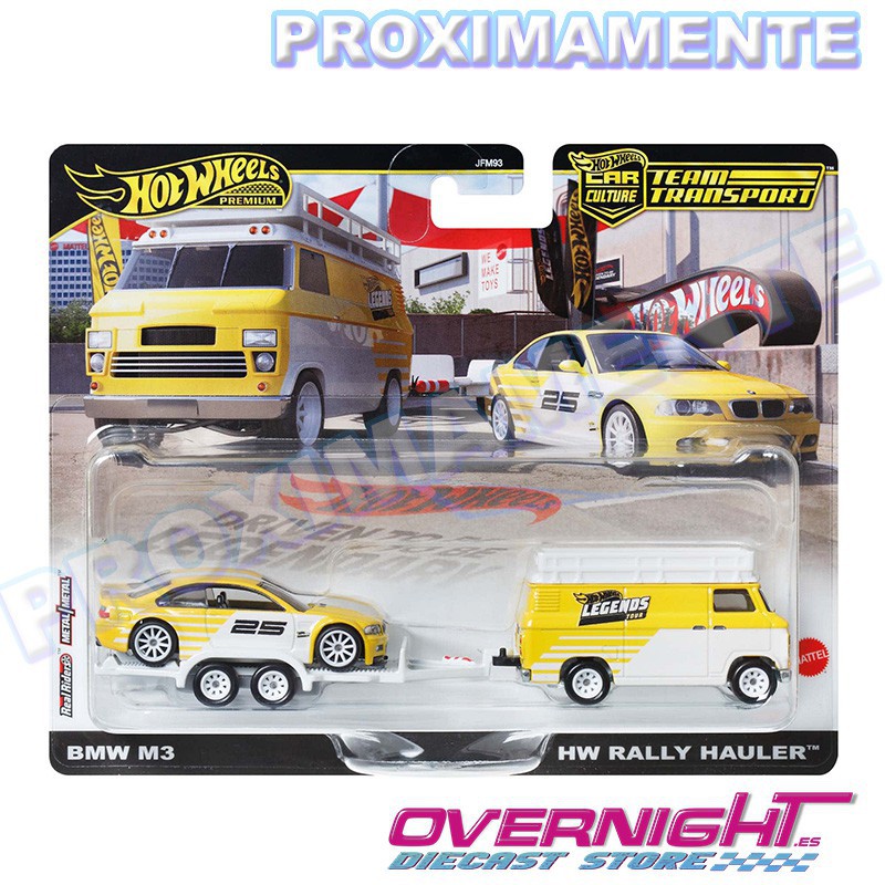 RESERVA Hot Wheels Premium Legends Tour 2025 Team Transport BMW M3 y Rally Hauler JFM93 RESERVA Hot Wheels Premium Legends Tour 2025 Team Transport BMW M3 y Rally Hauler JFM93