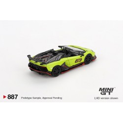 Mini GT Lamborghini Aventador SVJ 63 Roadster verde shock – 1/64 MGT00887-L