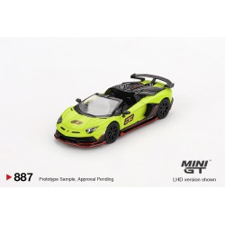 Mini GT Lamborghini Aventador SVJ 63 Roadster verde shock – 1/64 MGT00887-L