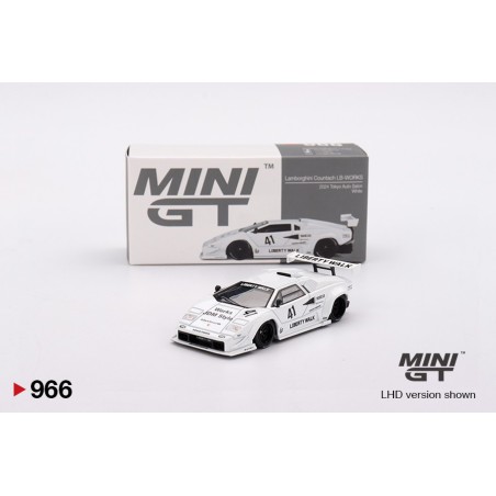 Mini GT Lamborghini Countach Lb-Works White Tokyo Auto Salon  MGT00966L