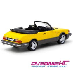 Tarmac Works Saab 900 Turbo Convertible amarillo con 2 Cards - Escala 1/64 TC-T64G-067-YE