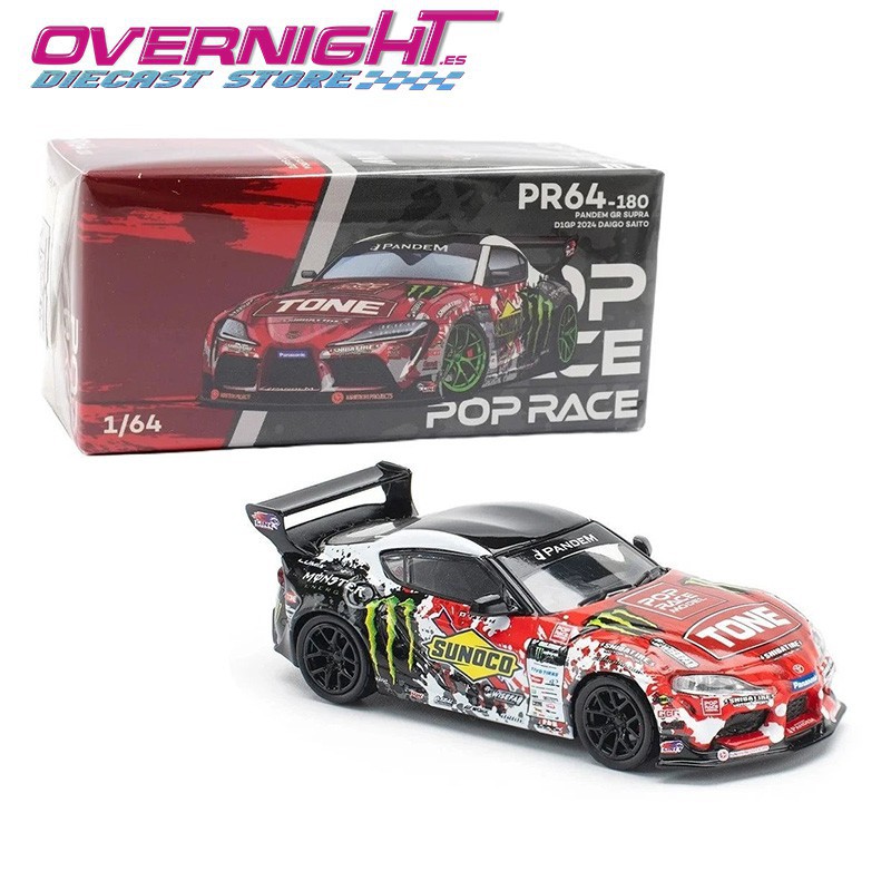 Pop Race 2024 Pandem GR Supra D1GP Daigo Saito - Escala 1/64 PR640180