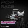 Pop Race Mercedes-Benz Amg CLK GTR plata - Escala 1/64 PR640158