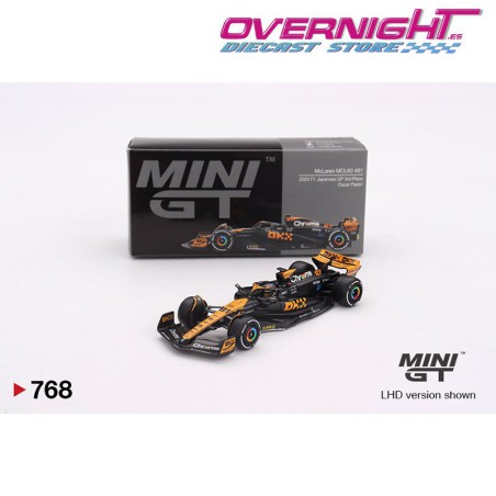 Mini GT 2023 Mclaren Mcl60 n81 Oscar Piastri 3rd Place Japanese Gp - Escala 1/64 MGT00768lhd