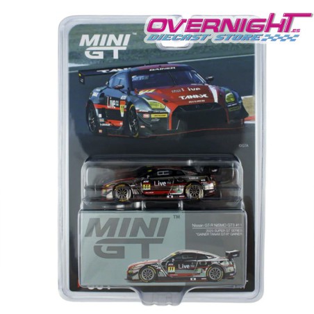 Mini GT 2023 Nissan GT-R (R35) Nismo GT3 n11 Gainer Tanax Super Gt Series - Escala 1/64 MGT00861-BL