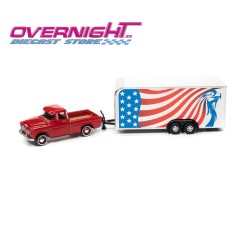 Johnny Lightning Chevrolet Cameo con remolque cerrado - Escala 1/64 JLSP200A